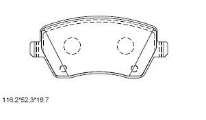 set placute frana,frana disc