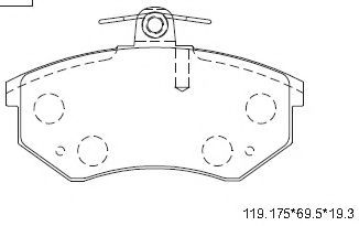 set placute frana,frana disc