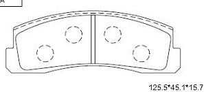 set placute frana,frana disc