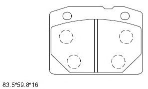 set placute frana,frana disc