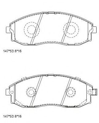 set placute frana,frana disc