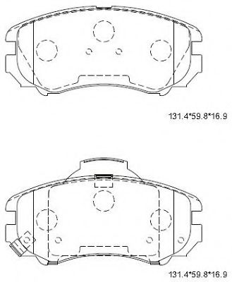 set placute frana,frana disc