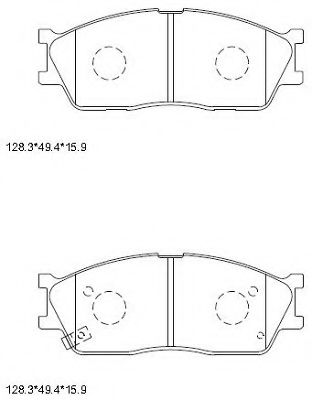 set placute frana,frana disc