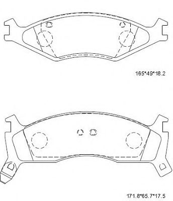 set placute frana,frana disc