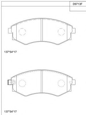 set placute frana,frana disc