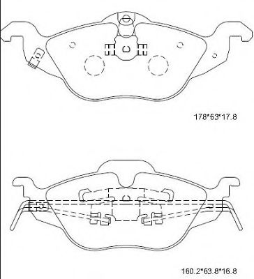 set placute frana,frana disc