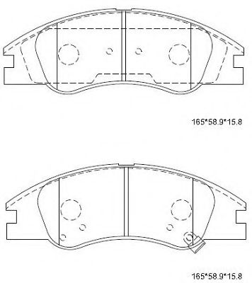 set placute frana,frana disc