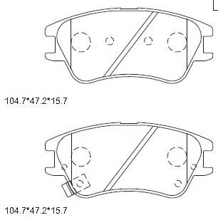 set placute frana,frana disc