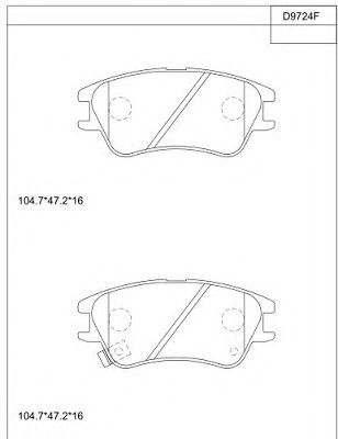 set placute frana,frana disc