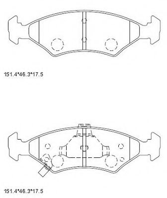 set placute frana,frana disc