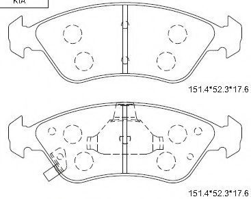 set placute frana,frana disc