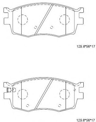 set placute frana,frana disc