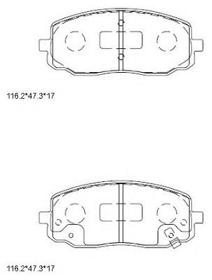 set placute frana,frana disc