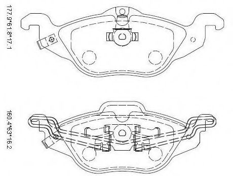 set placute frana,frana disc