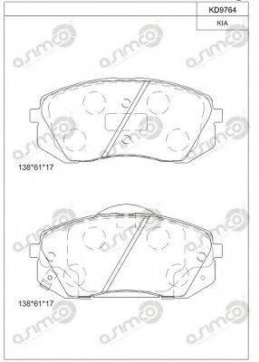 set placute frana,frana disc