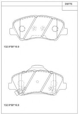 set placute frana,frana disc