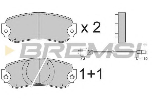 set placute frana,frana disc