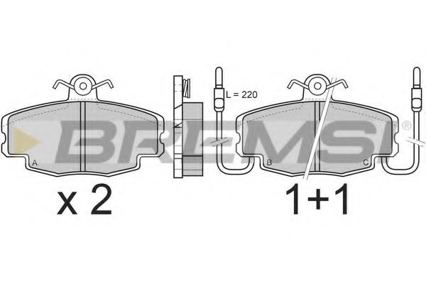 set placute frana,frana disc