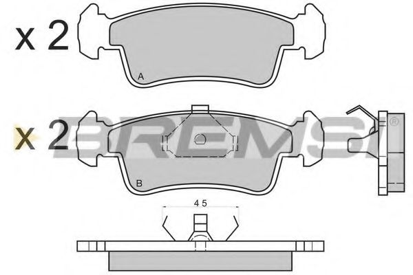 set placute frana,frana disc