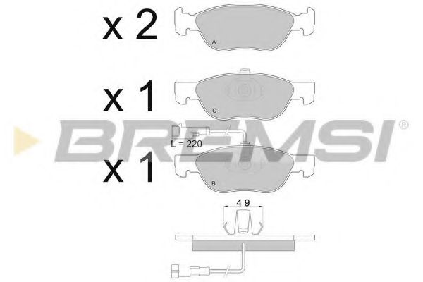 set placute frana,frana disc