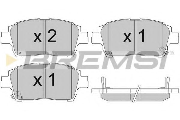 set placute frana,frana disc