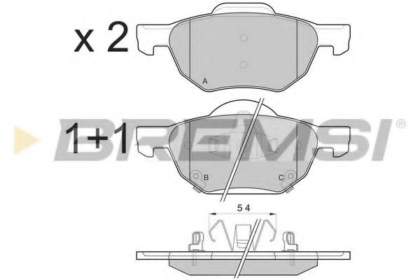 set placute frana,frana disc