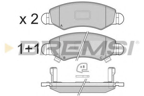 set placute frana,frana disc