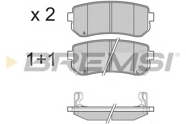 set placute frana,frana disc