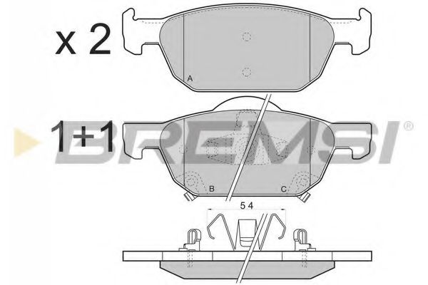 set placute frana,frana disc