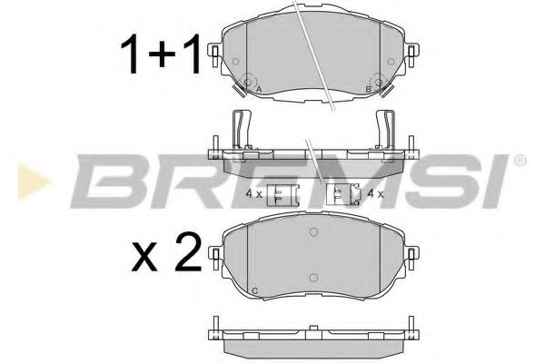 set placute frana,frana disc