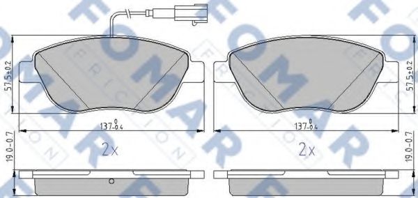 set placute frana,frana disc