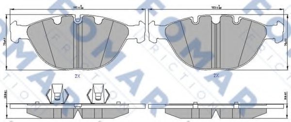 set placute frana,frana disc