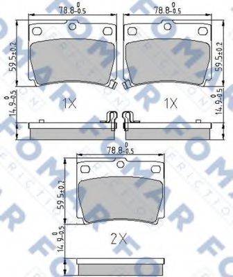 set placute frana,frana disc