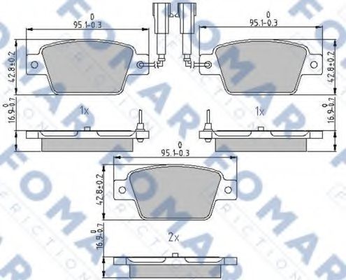 set placute frana,frana disc