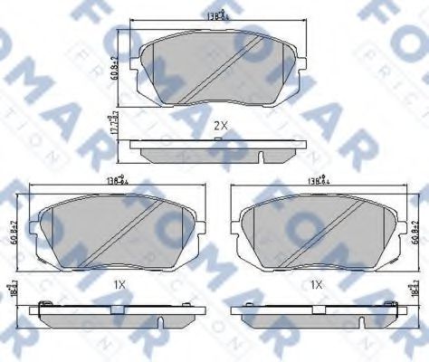 set placute frana,frana disc