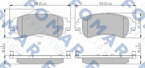 set placute frana,frana disc