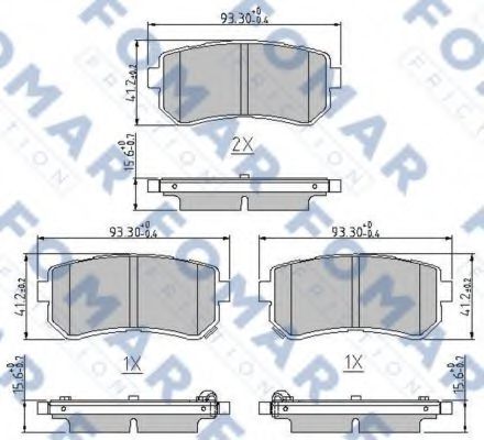 set placute frana,frana disc