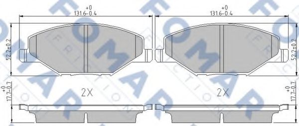 set placute frana,frana disc