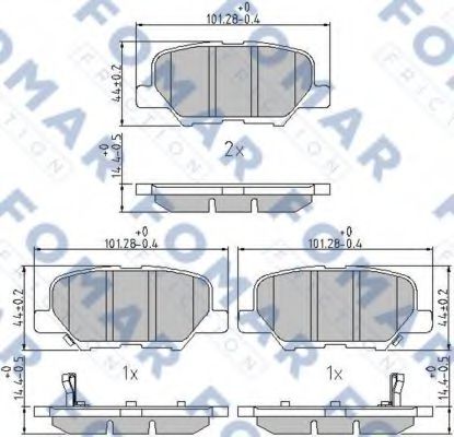 set placute frana,frana disc