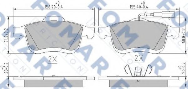 set placute frana,frana disc