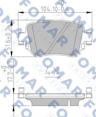 set placute frana,frana disc