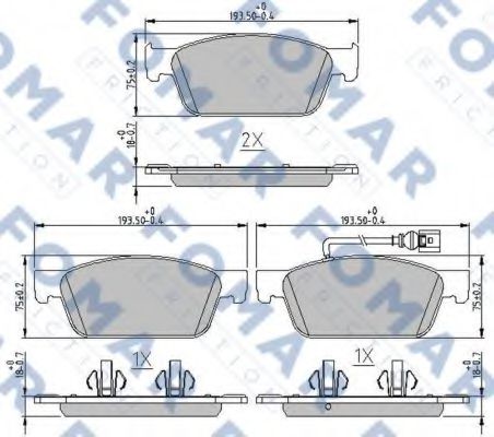 set placute frana,frana disc