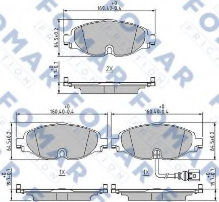 set placute frana,frana disc