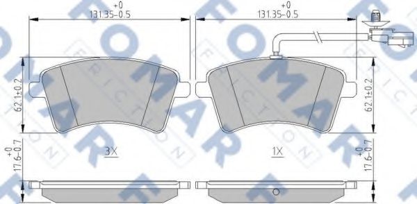 set placute frana,frana disc