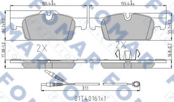 set placute frana,frana disc