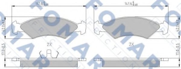 set placute frana,frana disc