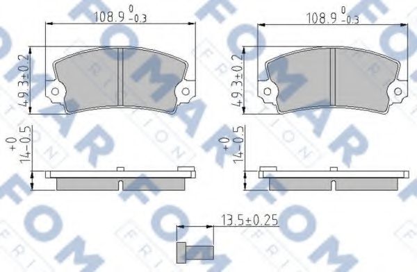 set placute frana,frana disc