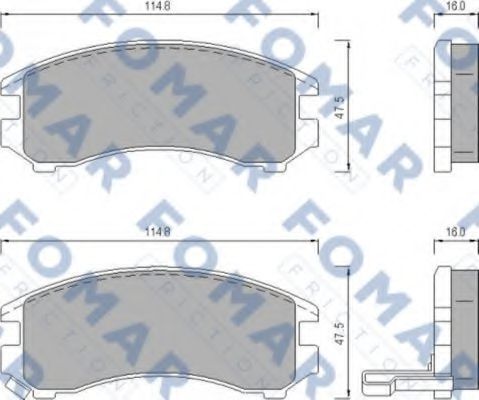 set placute frana,frana disc