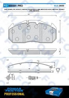 set placute frana,frana disc