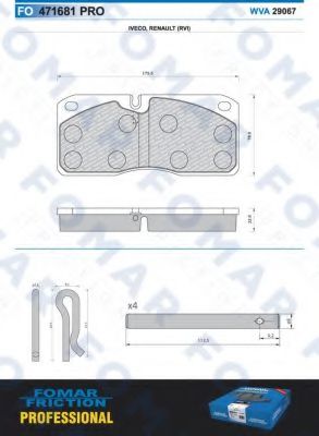 set placute frana,frana disc